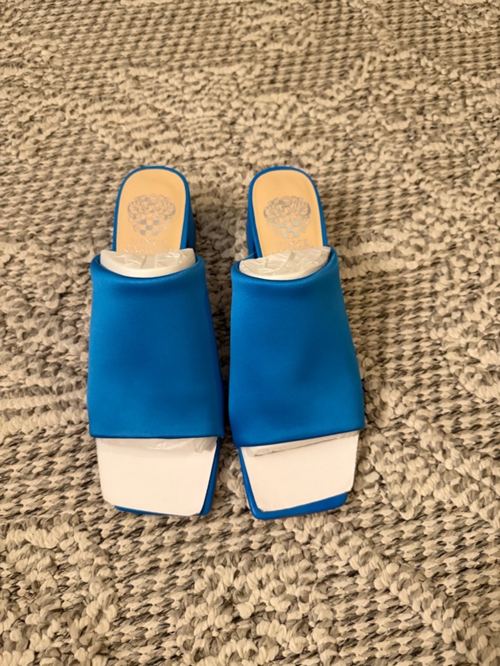 Vince Camuto Satin Open-Toe Mule Heels - Women Sz 7.5 NWOB